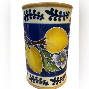 BLUE SKY CERAMIC LEMON LARGE CANISTER
